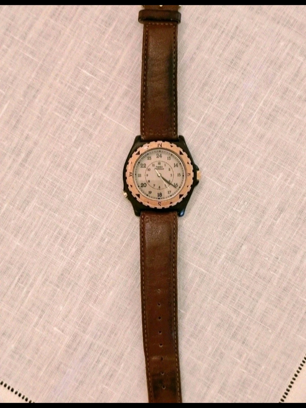 Vintage Timex Adventurer Brown Camel Cash Cigarettes Watch Indiglo Quartz 39mm - Picture 4 of 10